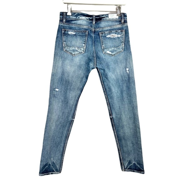 Cult of Individuality Distress Grunge Alter Ego High Rise Boyfriend Jean Size 26 - Picture 6 of 17